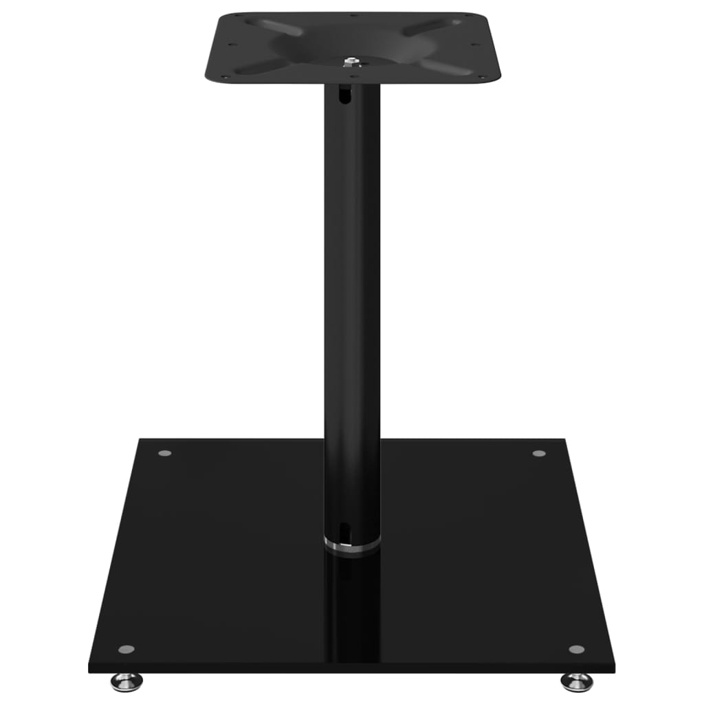 Pieds d'enceinte 2 pcs Verre trempé Noir 1 colonne