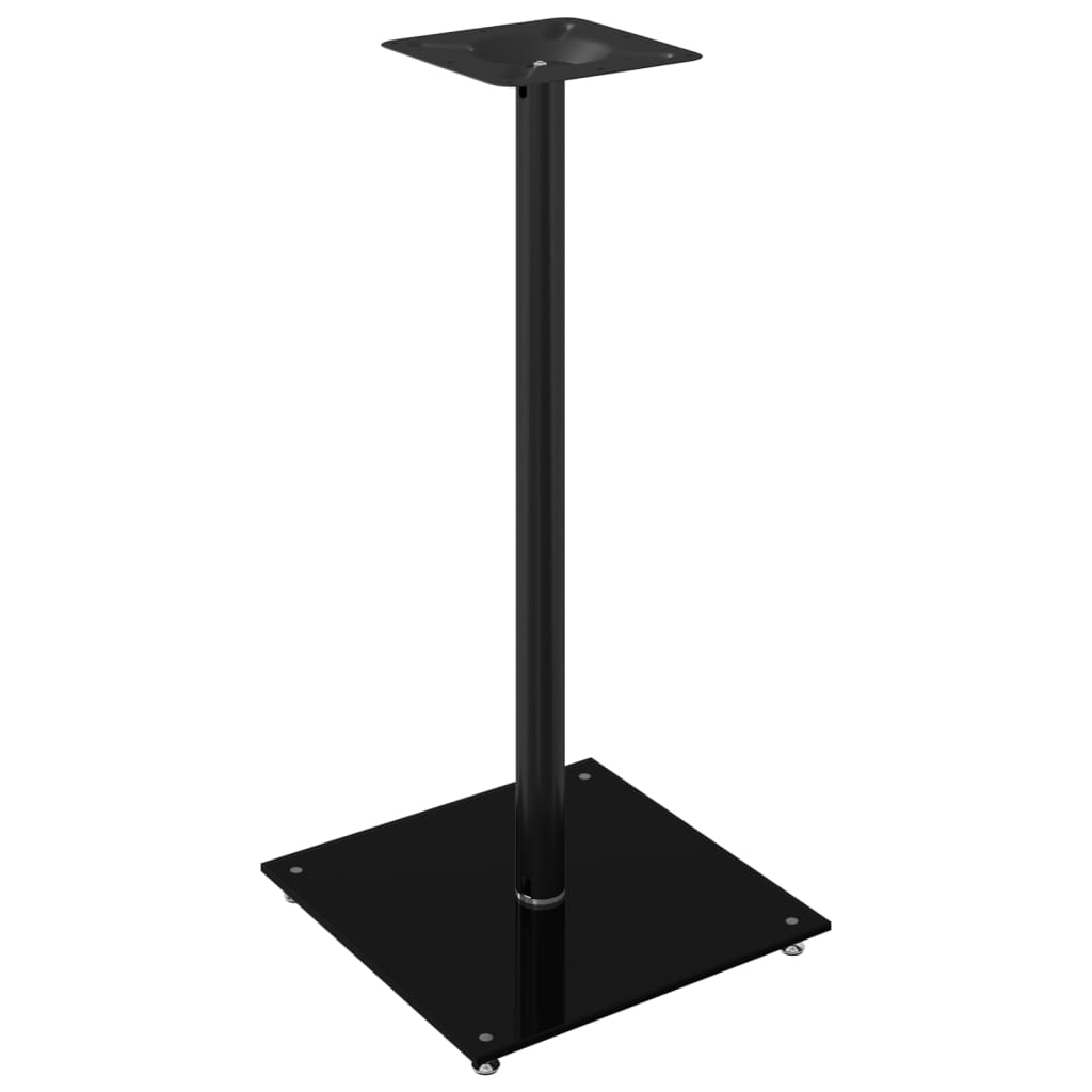 Pieds d'enceinte 2 pcs. Noir Verre trempé 1 colonne