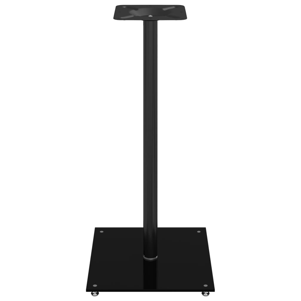 Pieds d'enceinte 2 pcs. Noir Verre trempé 1 colonne
