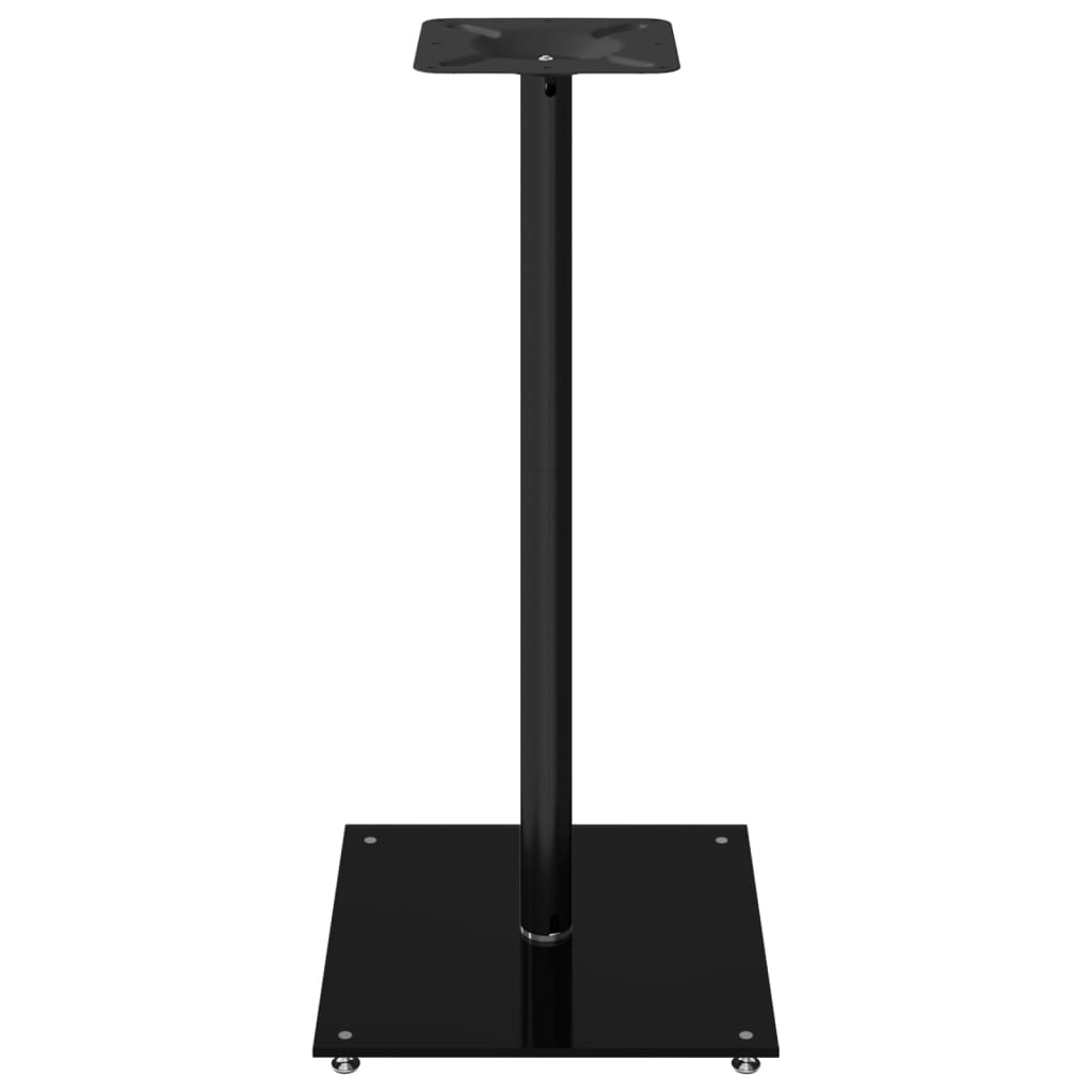 Pieds d'enceinte 2 pcs. Noir Verre trempé 1 colonne