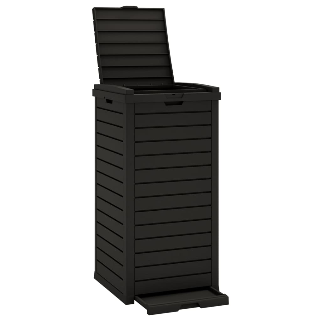 Outdoor Rubbish Bin Black 41x41x86 cm Polypropylene