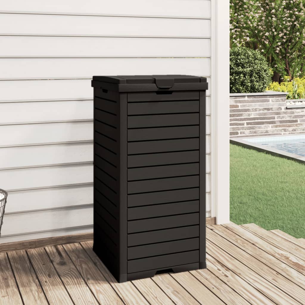 Outdoor Rubbish Bin Black 41x41x86 cm Polypropylene