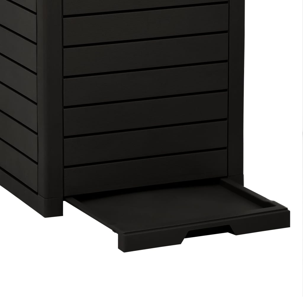 Outdoor Rubbish Bin Black 41x41x86 cm Polypropylene