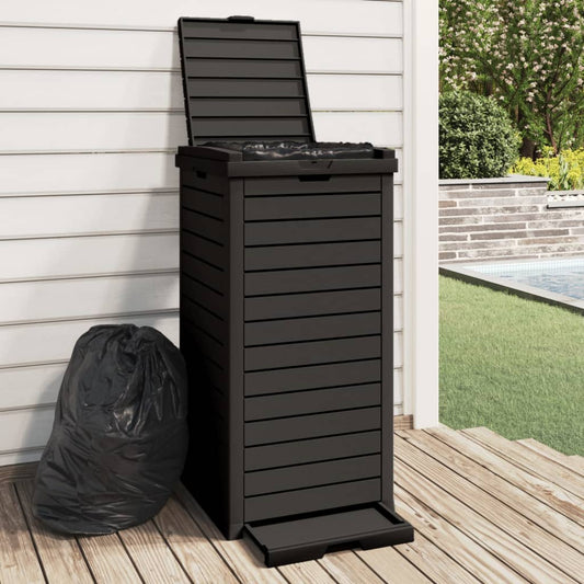 Outdoor Rubbish Bin Black 41x41x86 cm Polypropylene
