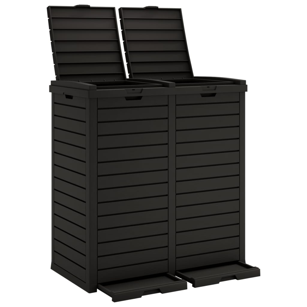Outdoor Bin Black 78x41x86 cm Polypropylene