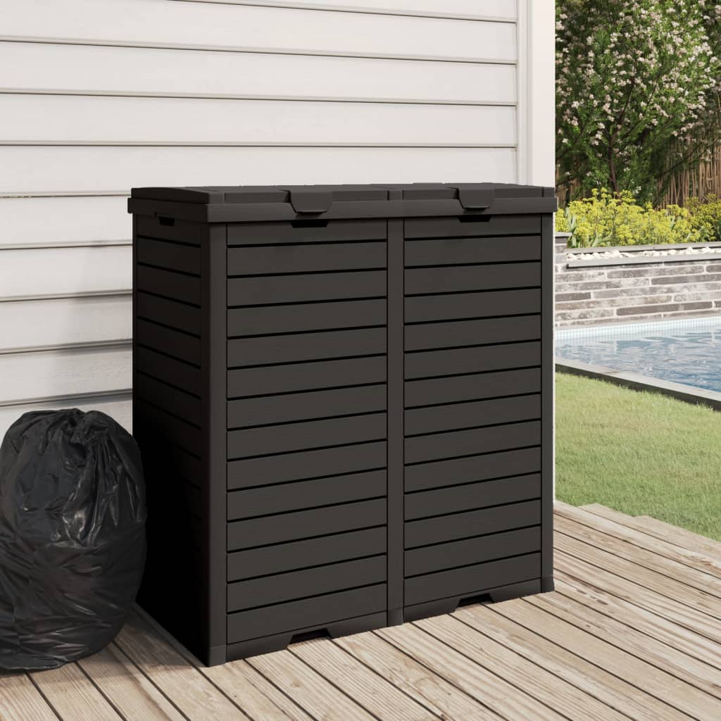 Outdoor Bin Black 78x41x86 cm Polypropylene