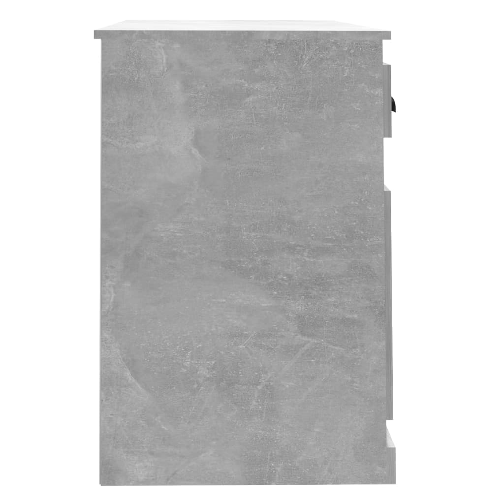 Desk with drawer Concrete Grey 115x50x75 cm Engineered Wood