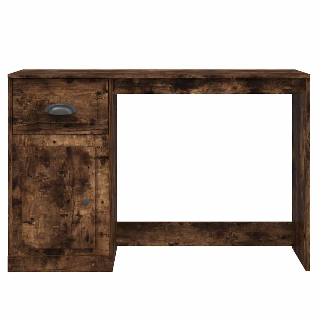 Desk with Drawer Smoked Oak 115x50x75cm