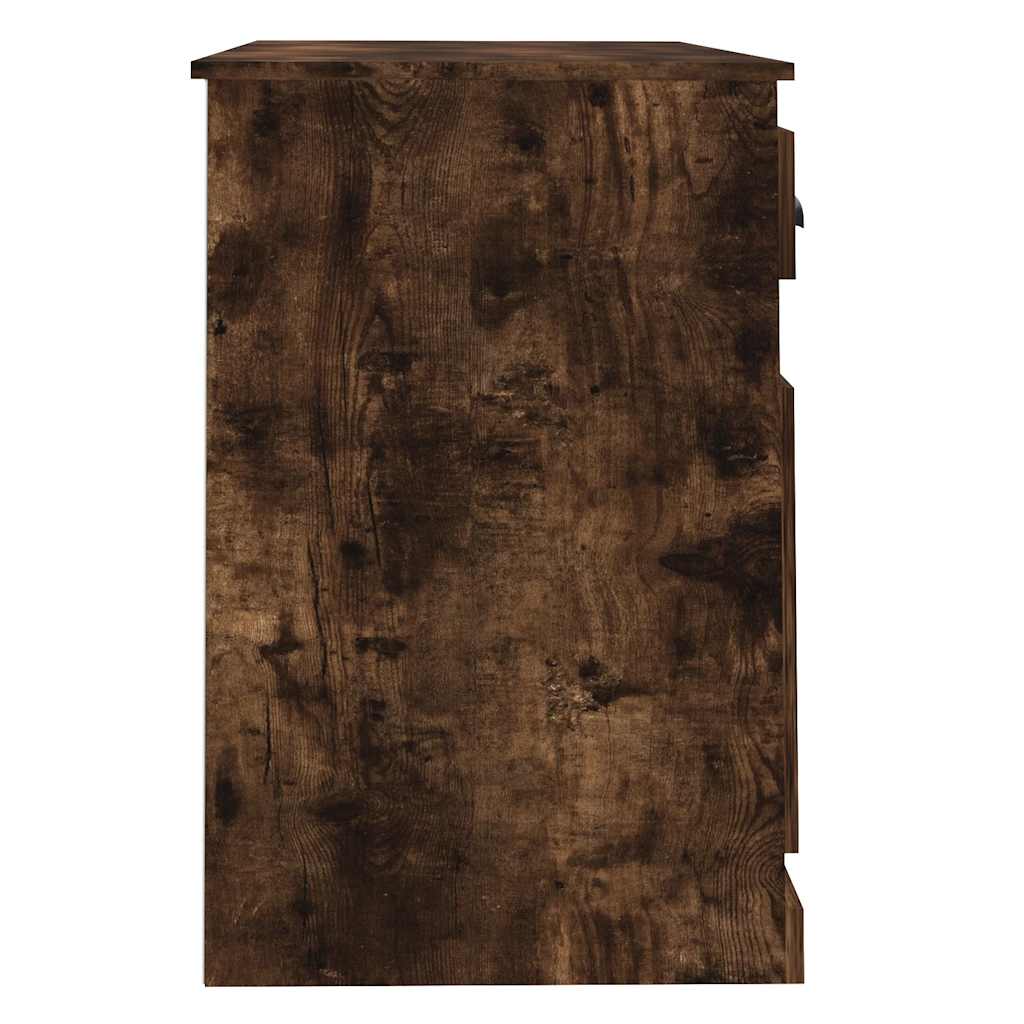Desk with Drawer Smoked Oak 115x50x75cm