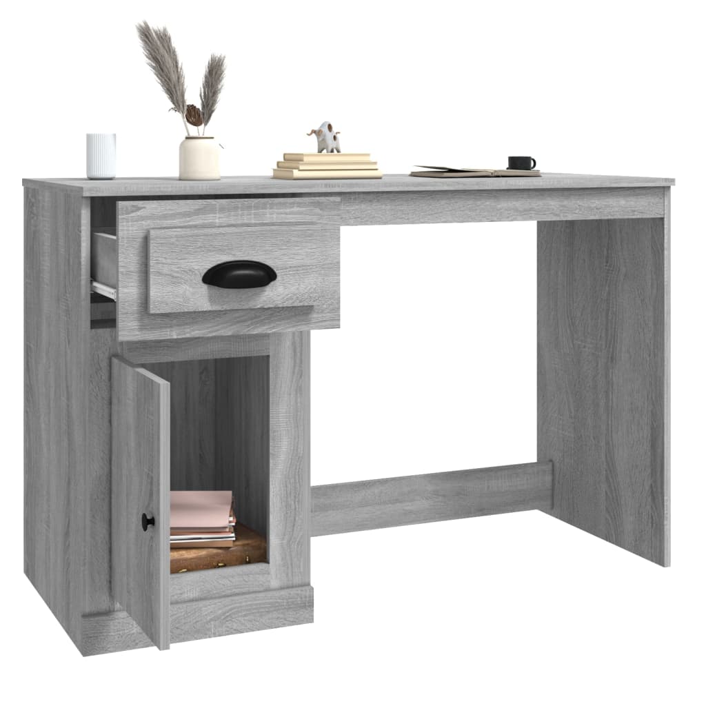 Desk with Drawer Grey Sonoma 115x50x75cm