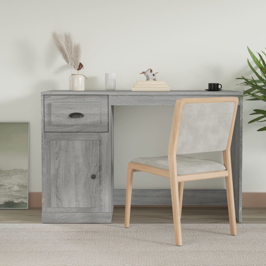 Desk with Drawer Grey Sonoma 115x50x75cm
