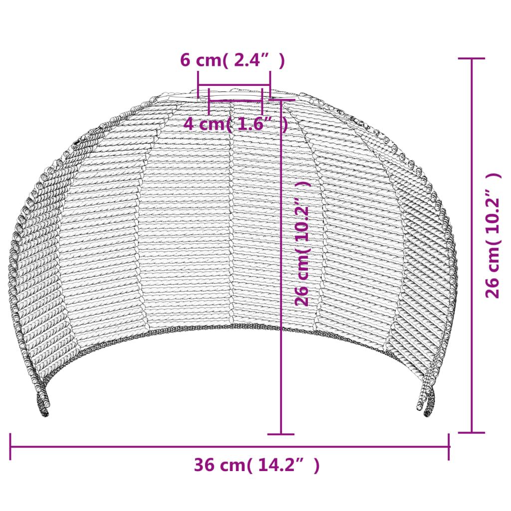 Lampshade Ø36x26 cm Iron and Paper