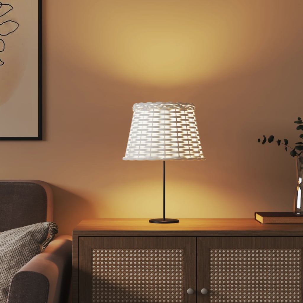 Lampshade White Ø25x17 cm Wicker