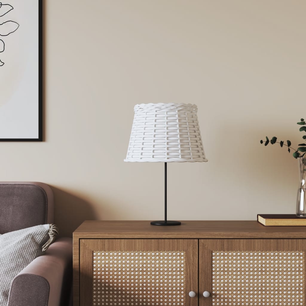 Lampshade White Ø25x17 cm Wicker