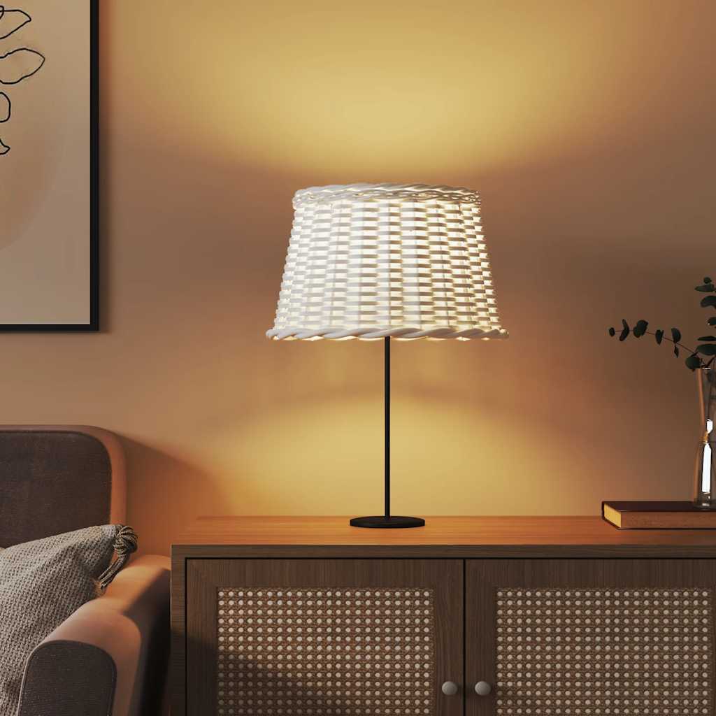 Lampshade White Ø45x28 cm Wicker