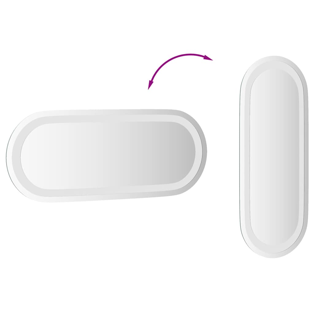 Miroir de salle de bain LED 50x20 cm Ovale
