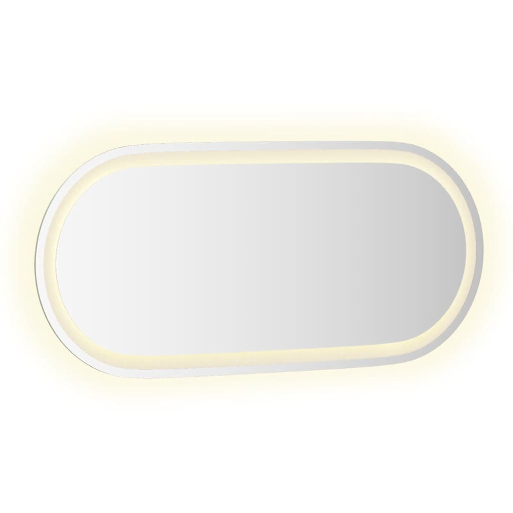 Miroir de salle de bain LED ovale 80x35 cm