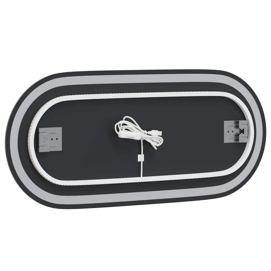 Miroir de salle de bain LED ovale 80x35 cm