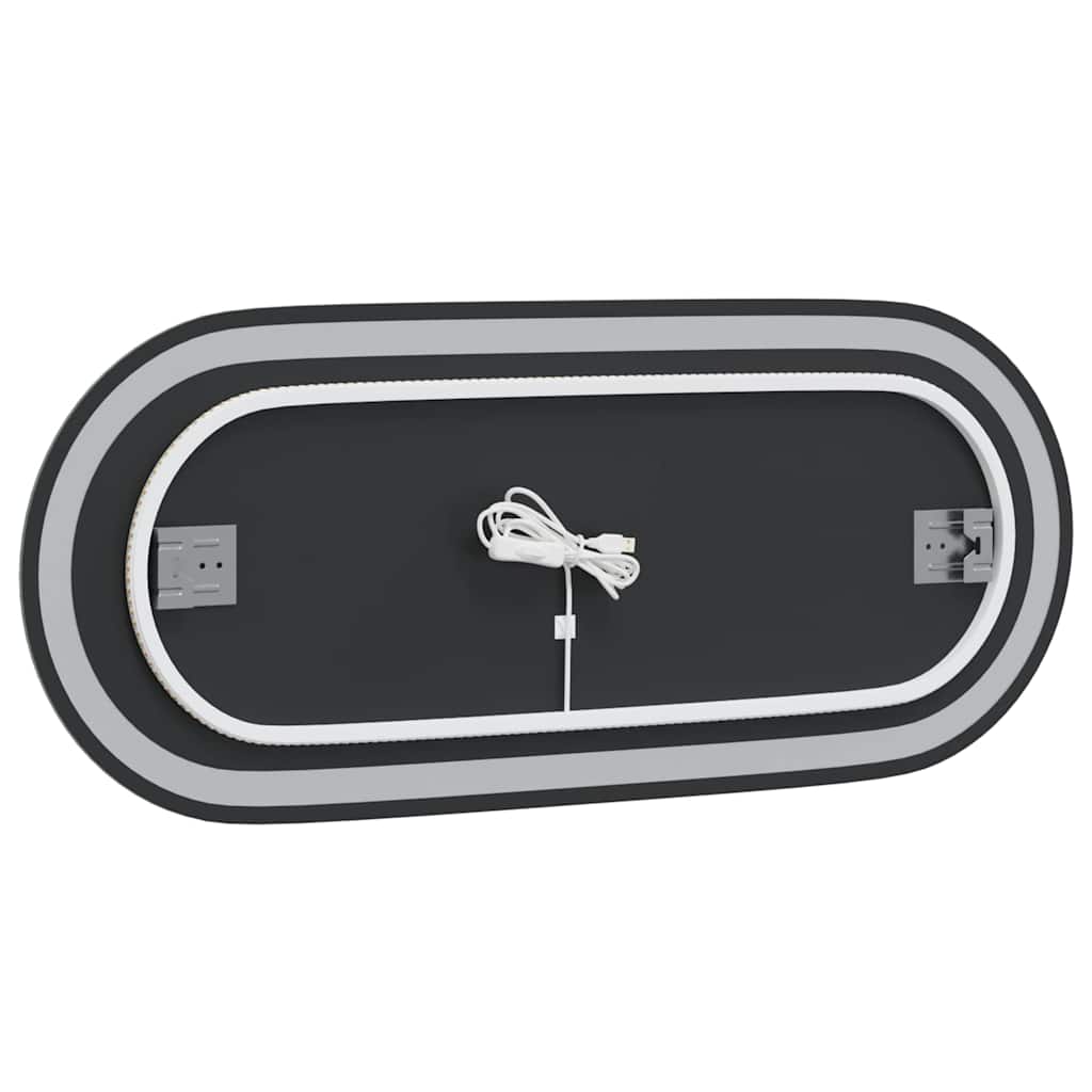 LED Bathroom Mirror 90x40 cm Oval