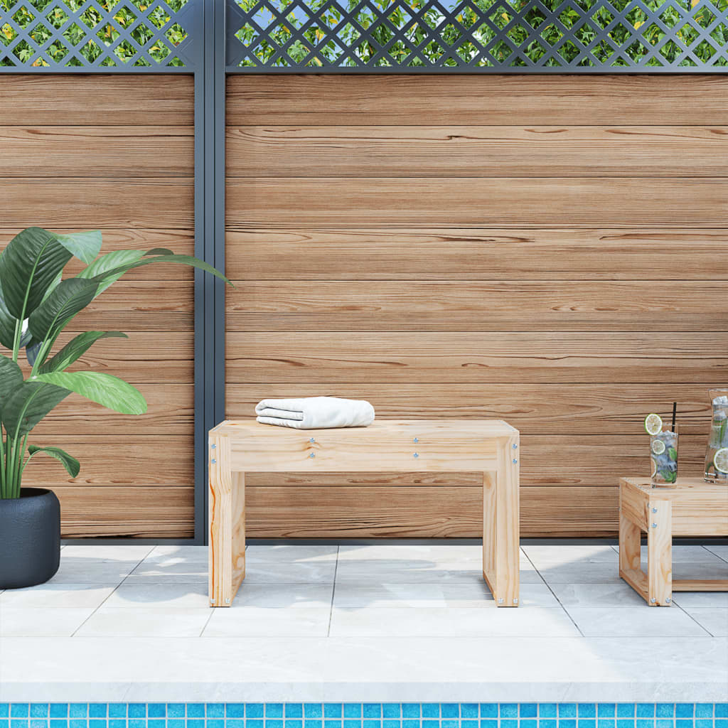 Gartenbank 80x38x45 cm Massivholz Kiefer