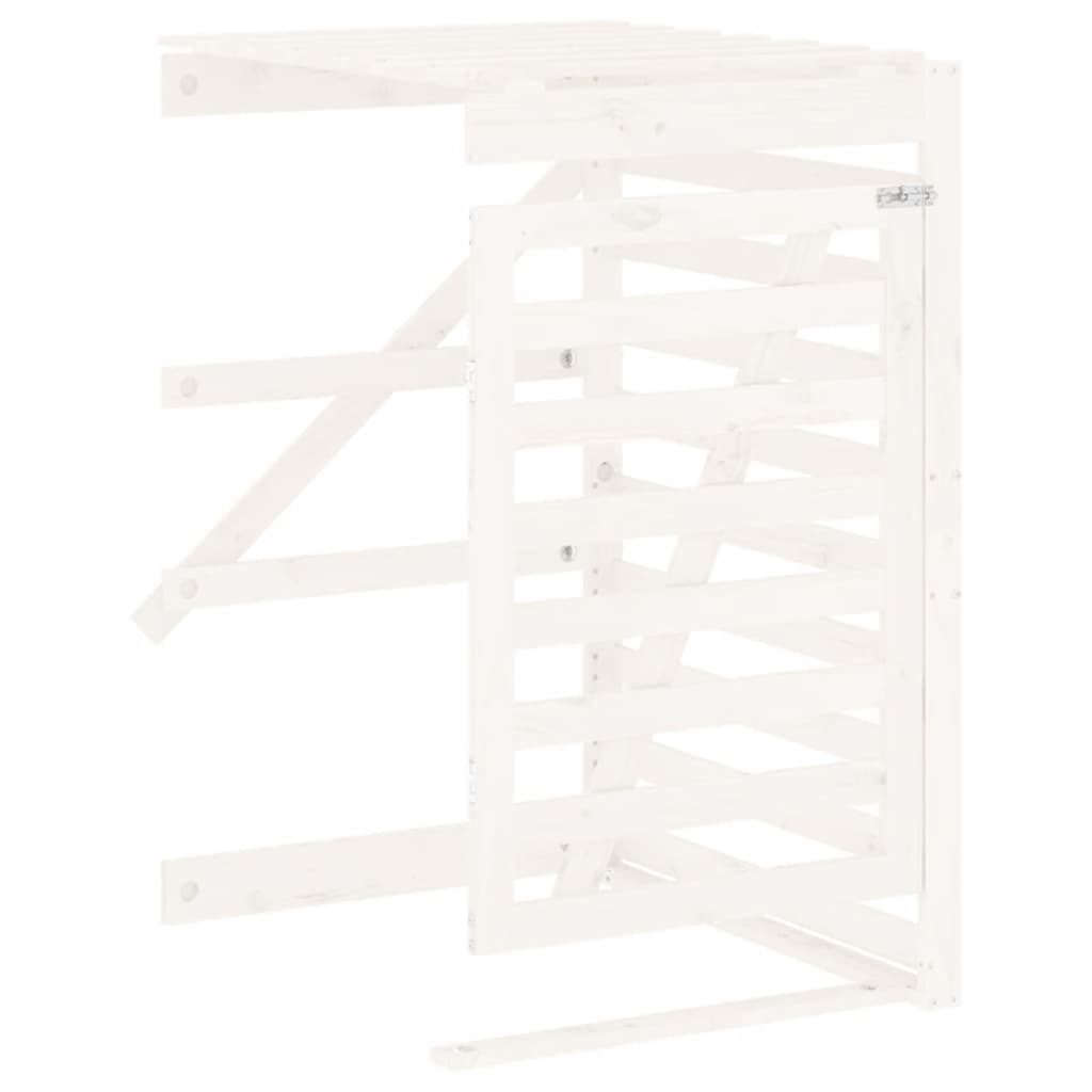 Extension pour abri poubelles blanc en pin massif