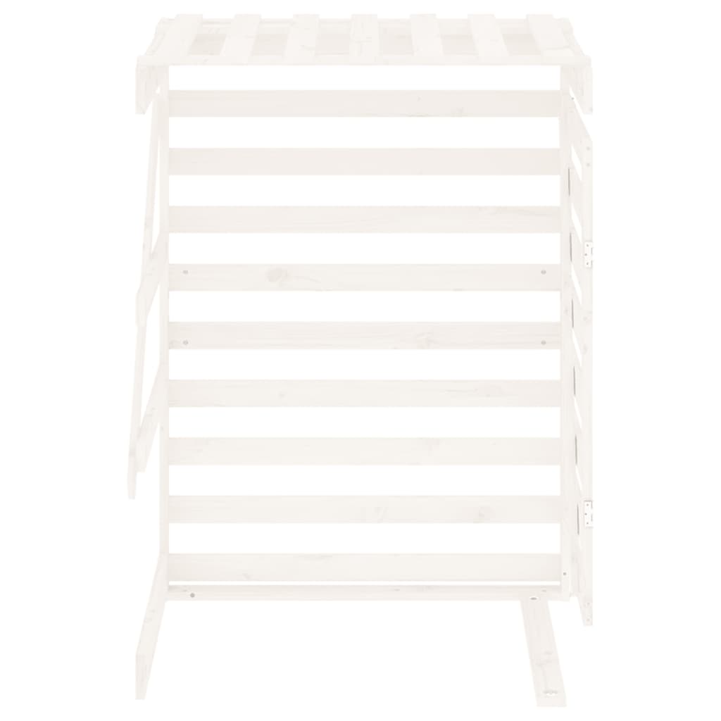 Extension pour abri poubelles blanc en pin massif