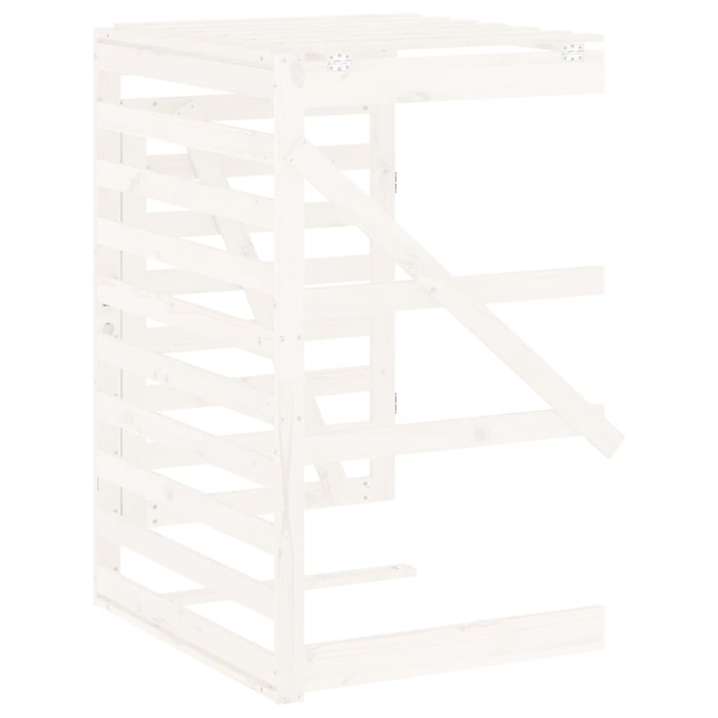 Extension pour abri poubelles blanc en pin massif