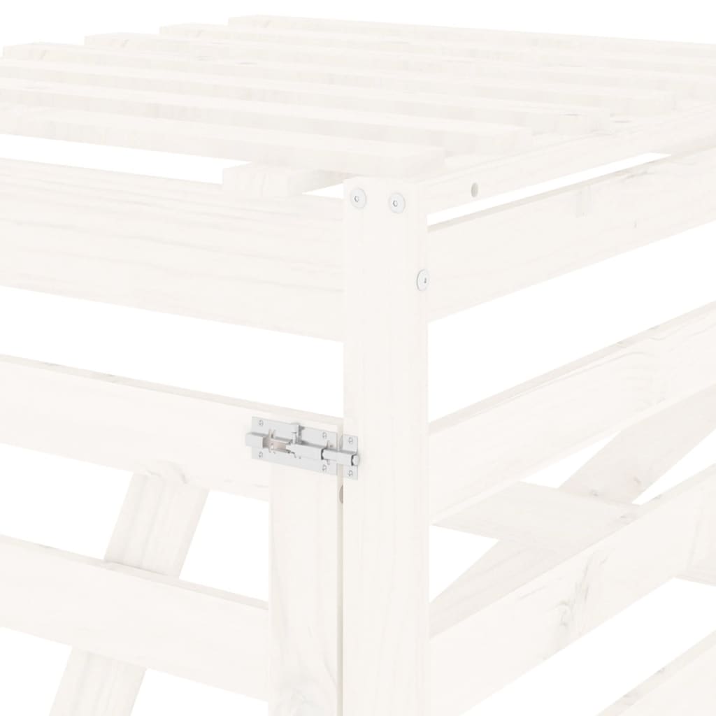 Extension pour abri poubelles blanc en pin massif