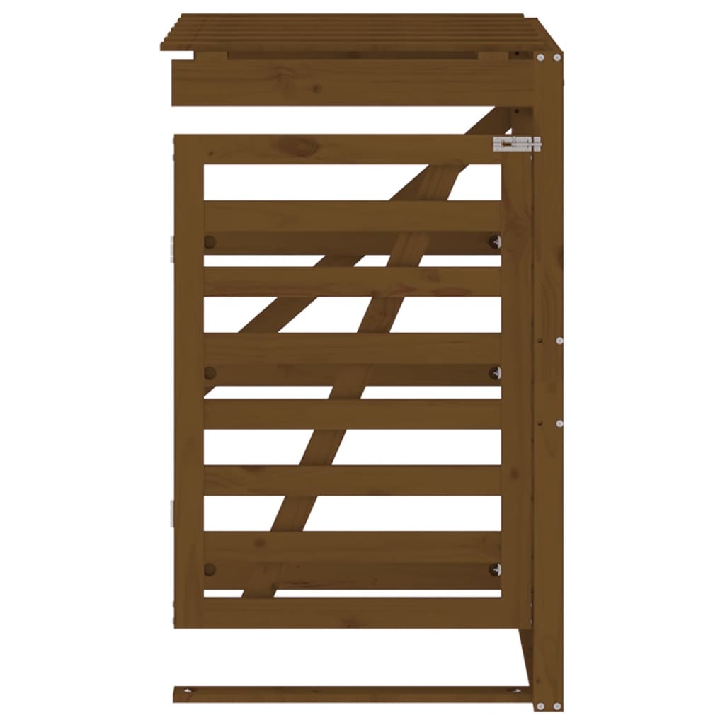 Extension for Wheelie Bin Storage Honey Brown Solid Pine