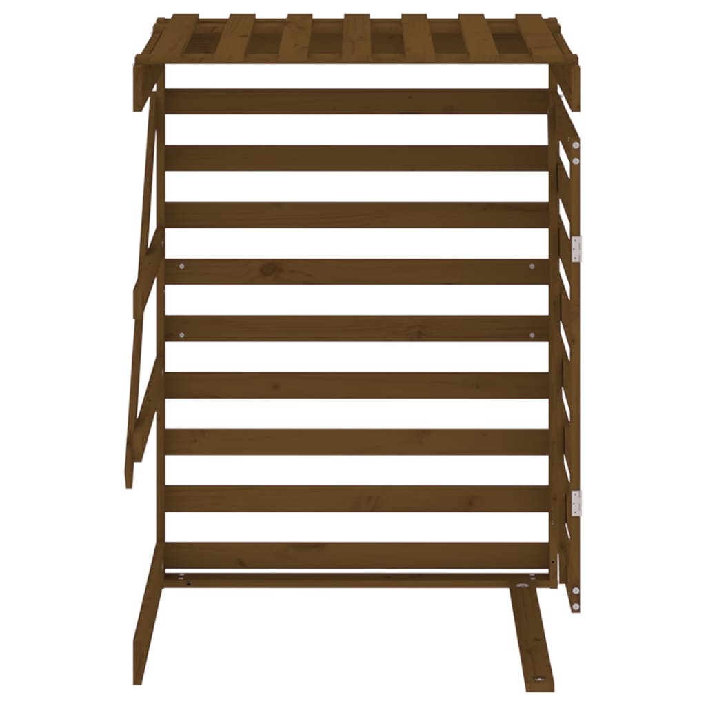 Extension for Wheelie Bin Storage Honey Brown Solid Pine