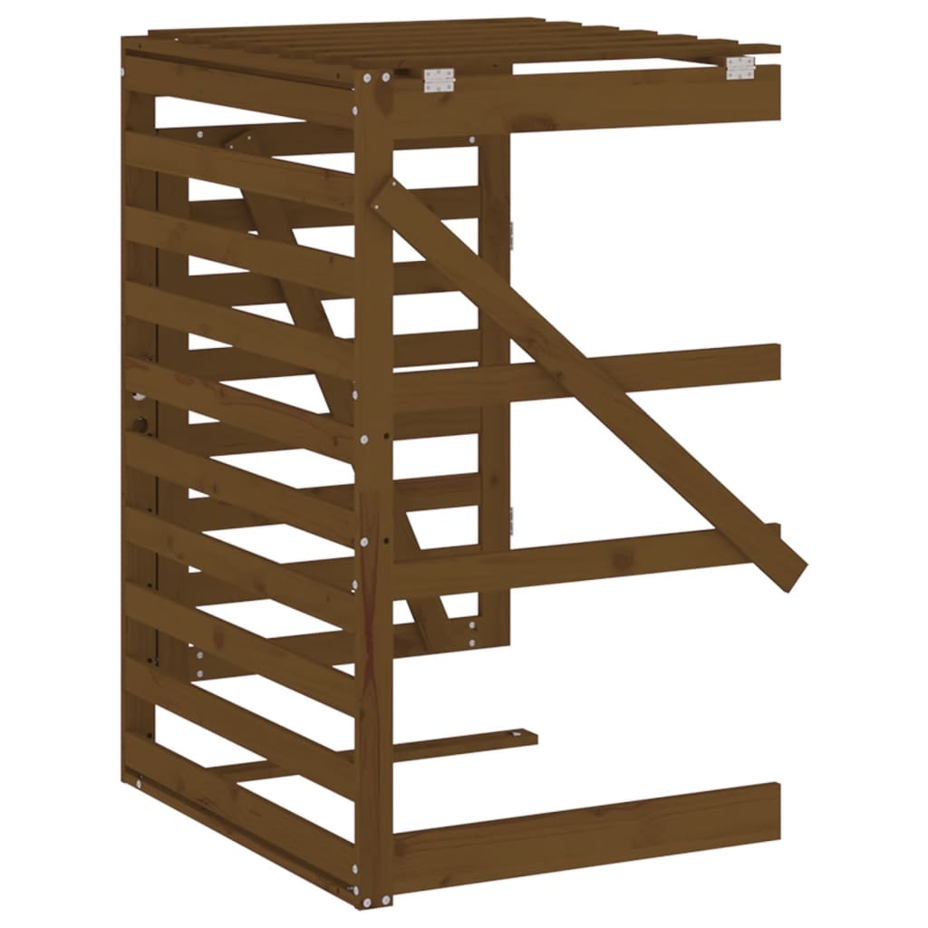 Extension for Wheelie Bin Storage Honey Brown Solid Pine