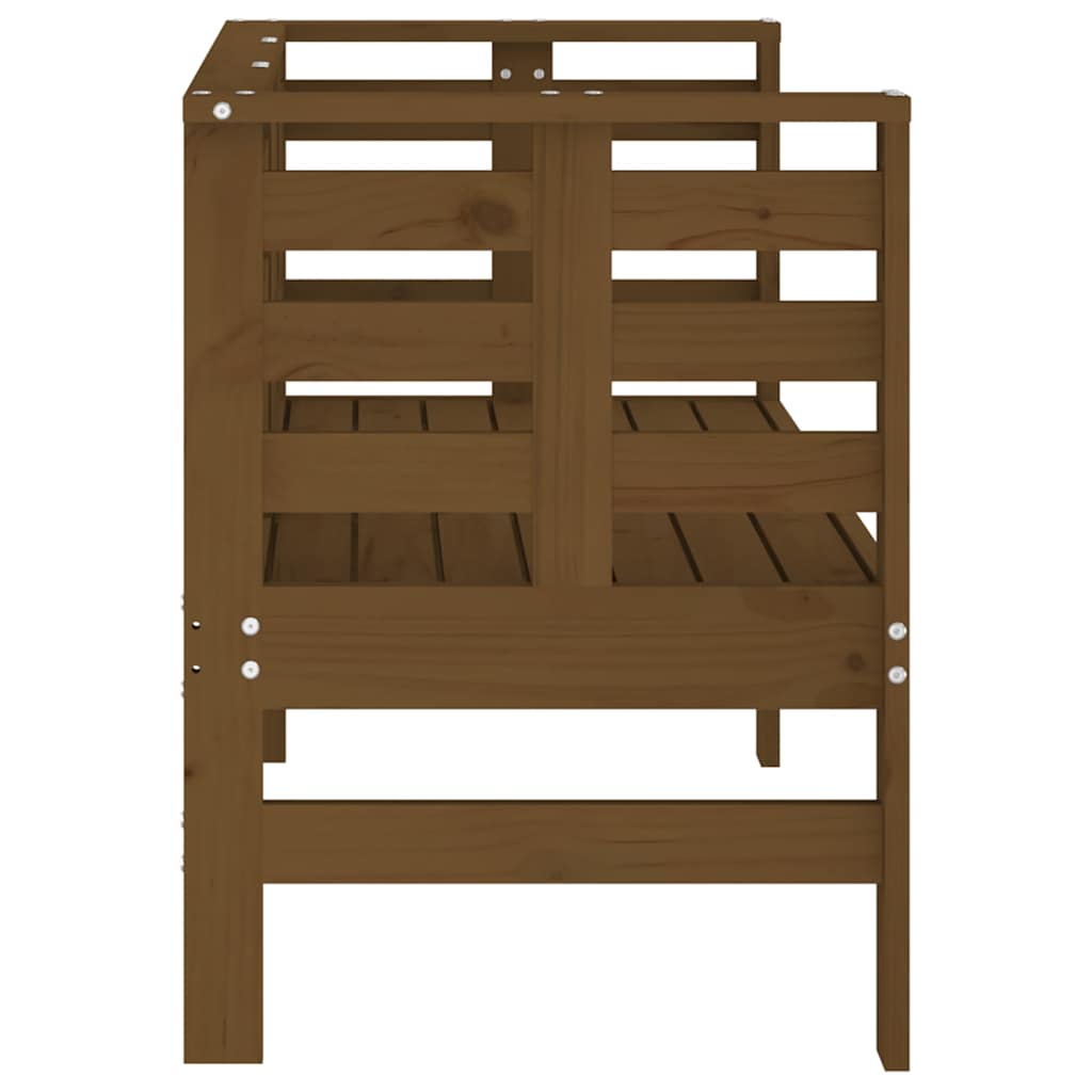 Gartenbank Honigbraun 111,5x53x71 cm Massivholz Kiefer
