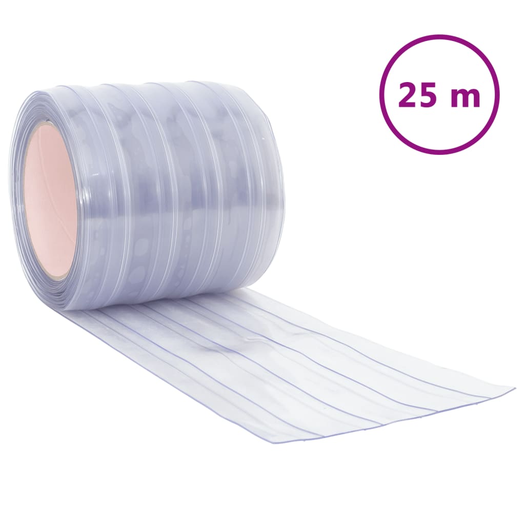 Rideau à lanières transparent 200x1,6 mm 25 m PVC