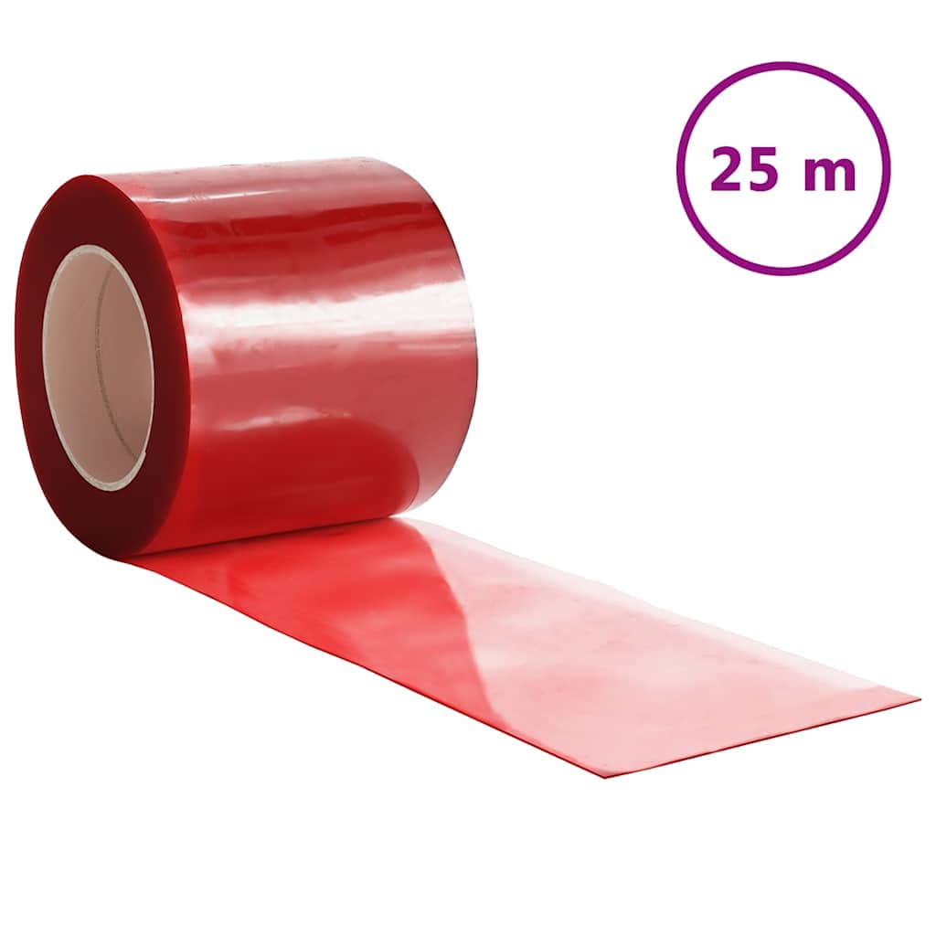 Rideau à lanières rouge 200x1,6 mm 25 m PVC