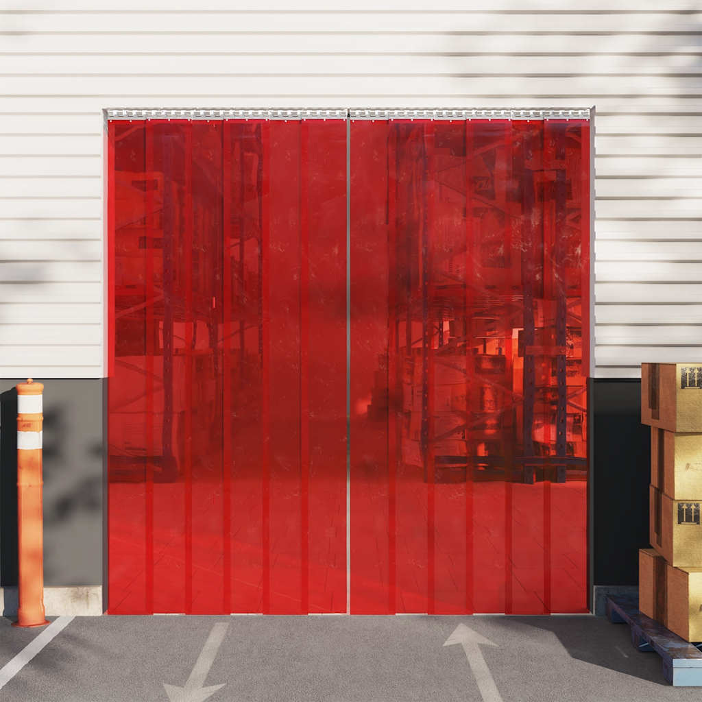 Rideau à lanières rouge 200x1,6 mm 25 m PVC