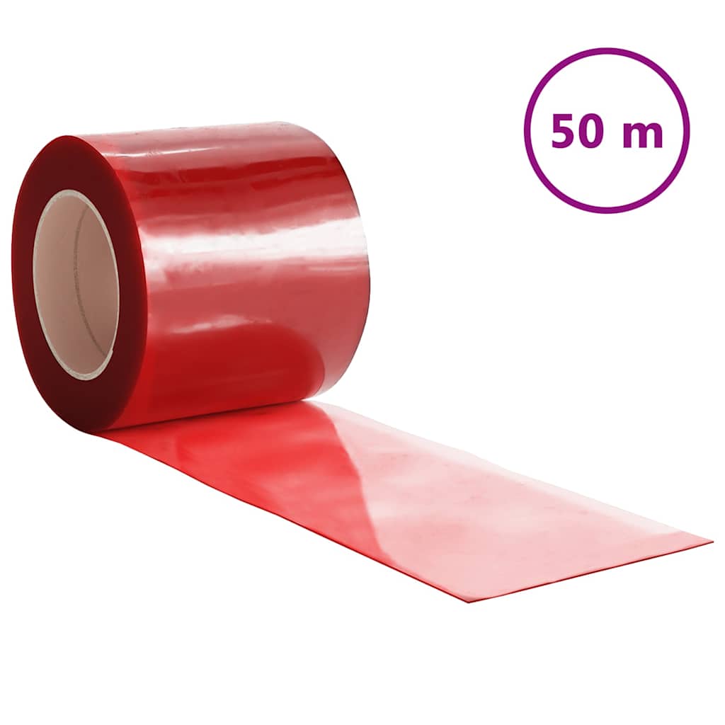 Rideau de porte rouge 200x1,6 mm 50 m PVC