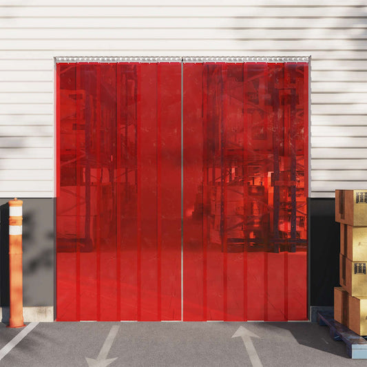 Rideau à lanières rouges 300x2,6 mm 25 m PVC