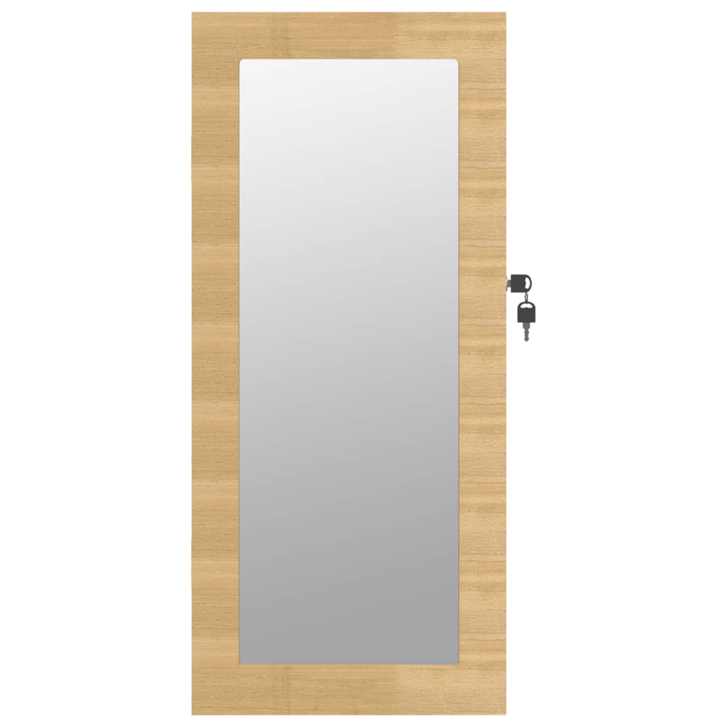 Jewelry Cabinet with Mirror Wall Mounted 30x8.5x67 cm