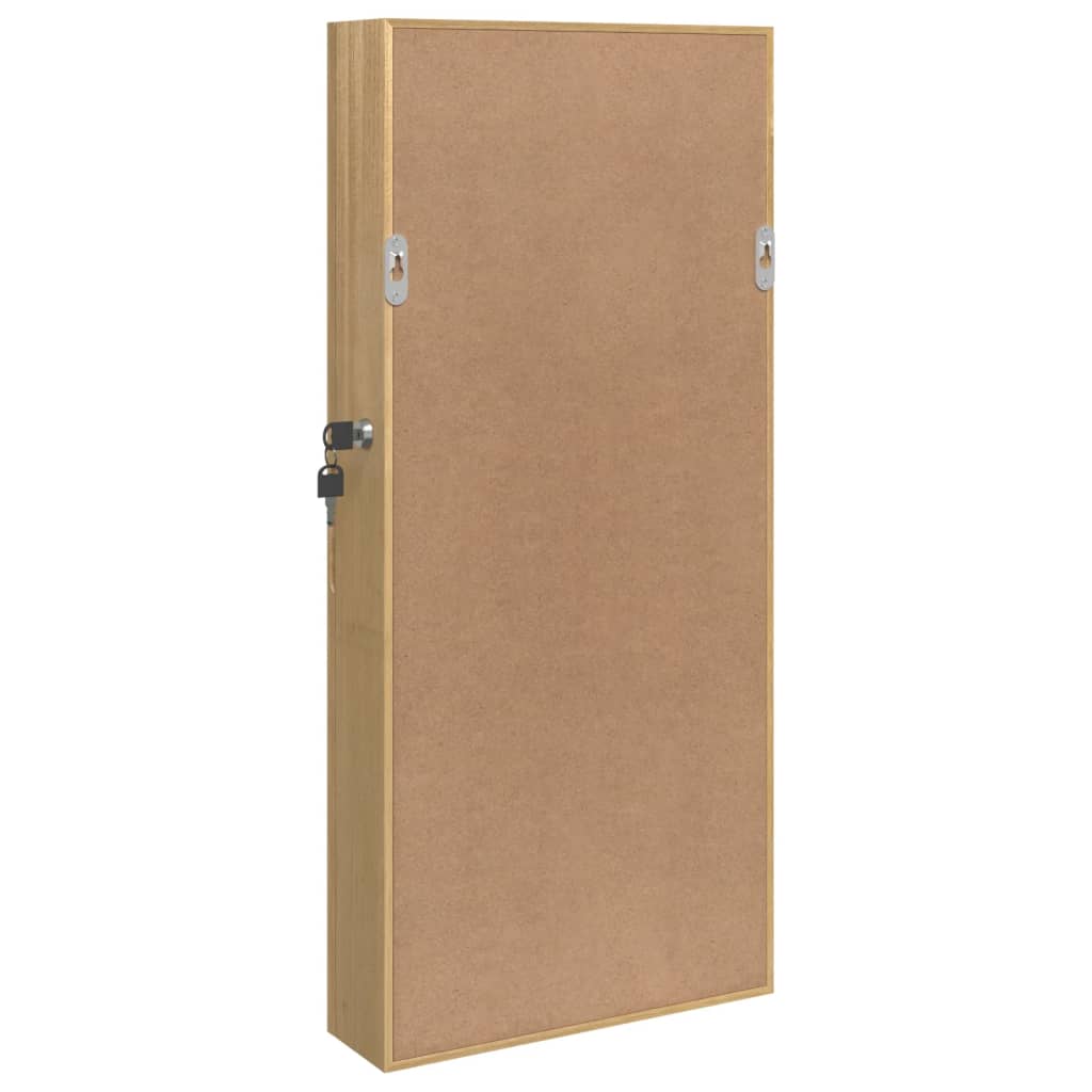 Jewelry Cabinet with Mirror Wall Mounted 30x8.5x67 cm