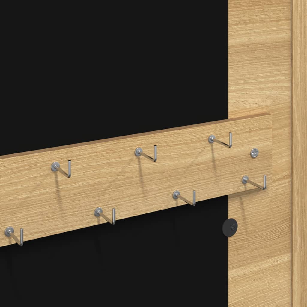 Jewelry Cabinet with Mirror Wall Mounted 30x8.5x67 cm