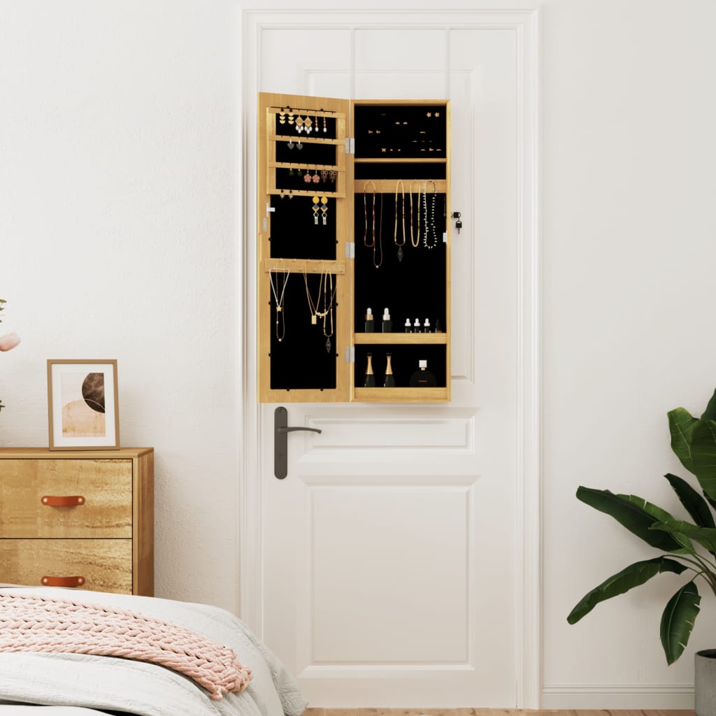Armoire à bijoux avec miroir Murale 30x8,5x90 cm