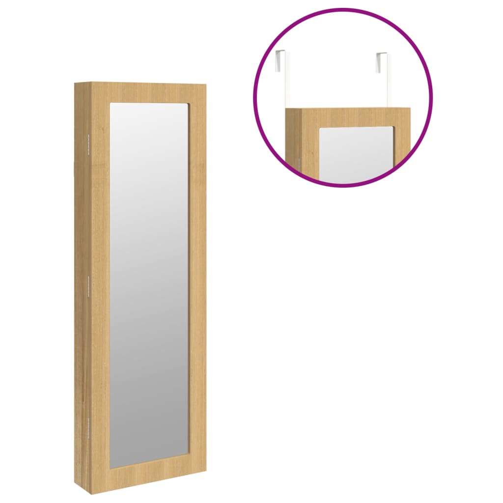 Armoire à bijoux avec miroir Murale 30x8,5x90 cm