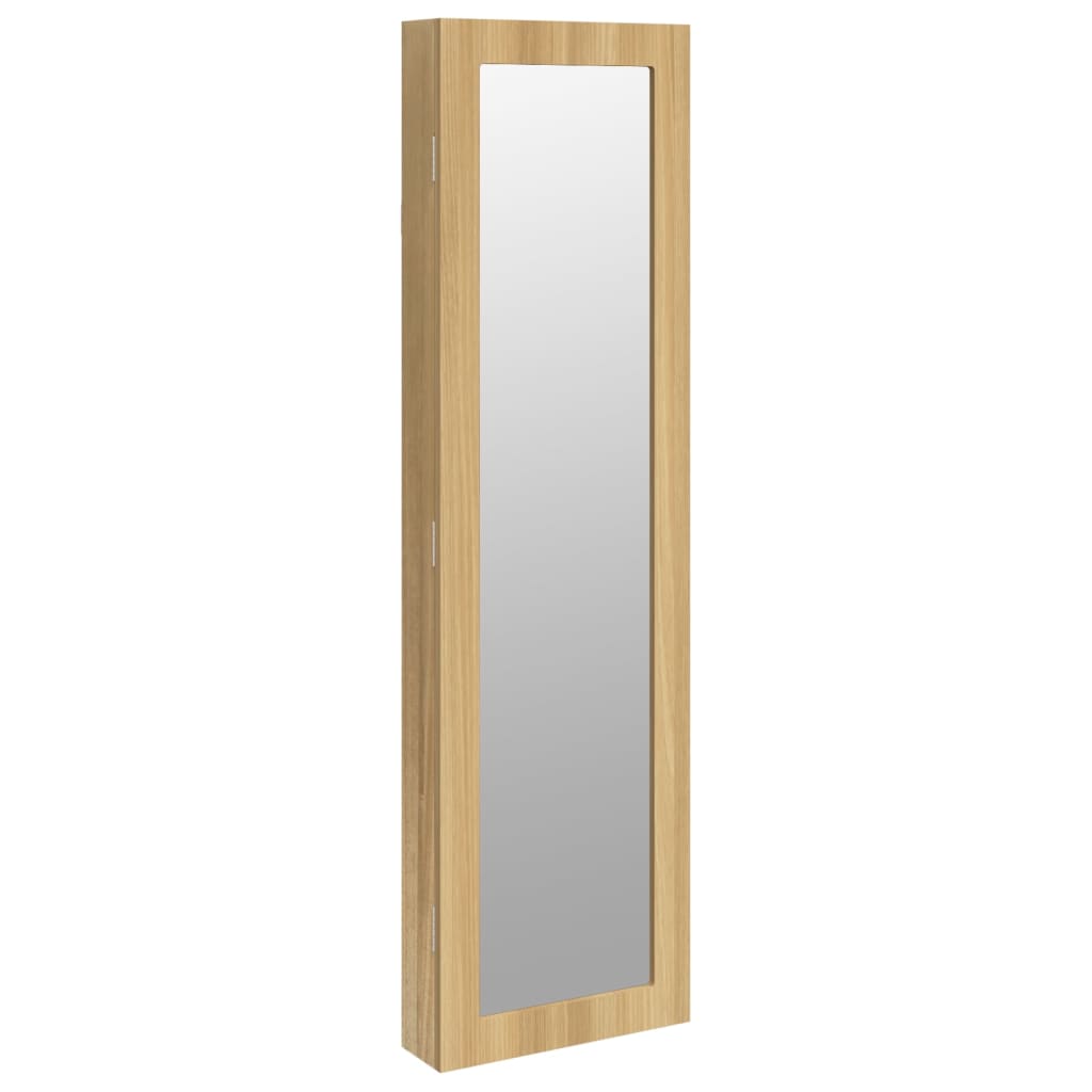 Armoire à bijoux murale avec miroir 30x8,5x106 cm