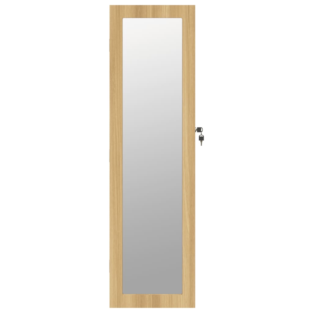 Armoire à bijoux murale avec miroir 30x8,5x106 cm