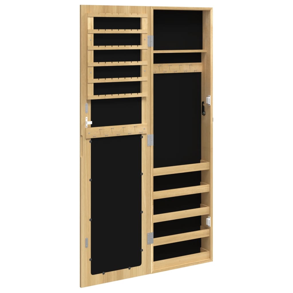 Armoire à bijoux murale avec miroir 30x8,5x106 cm