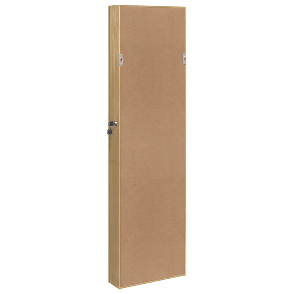 Armoire à bijoux murale avec miroir 30x8,5x106 cm