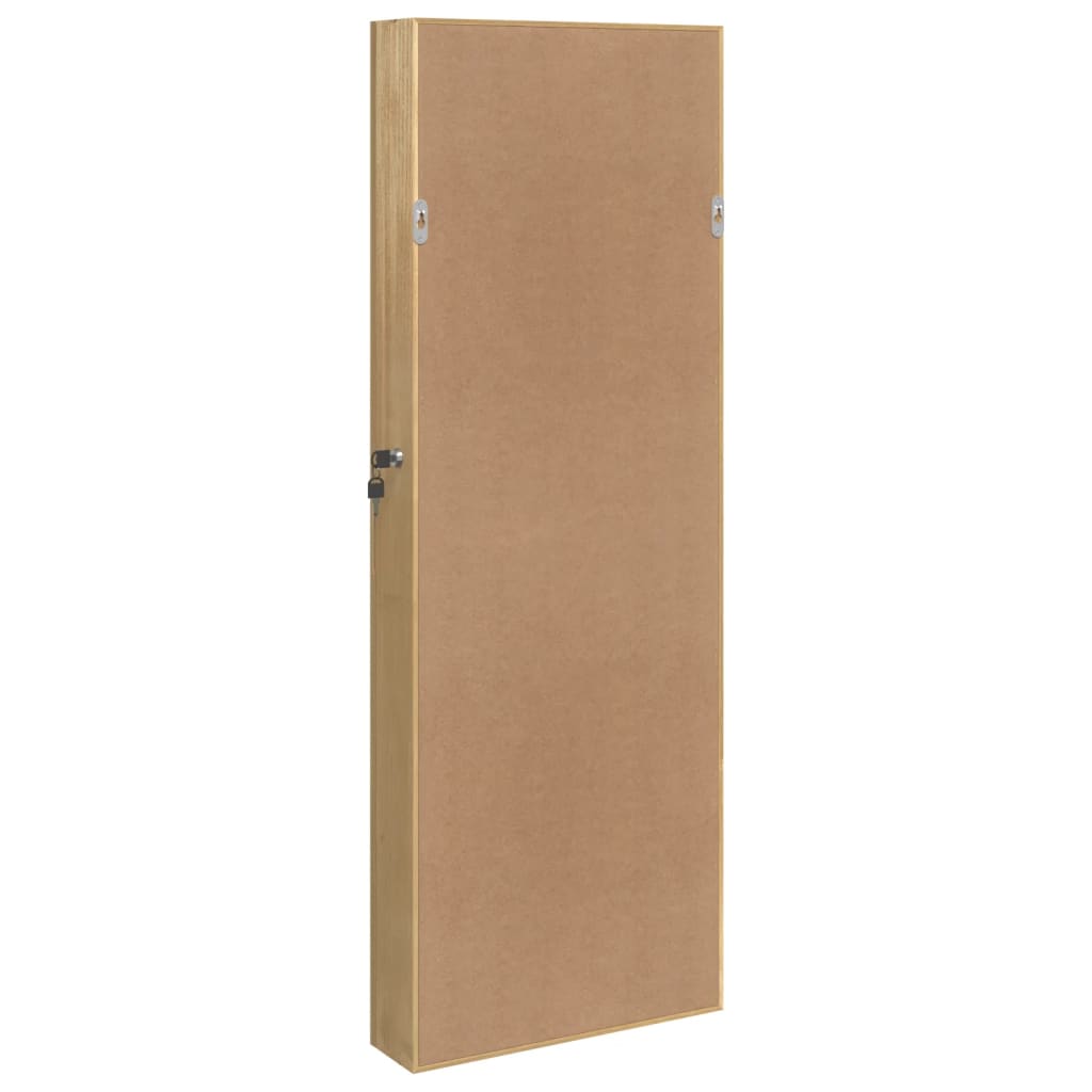 Armoire à bijoux avec miroir, montage mural 37,5x10x106 cm