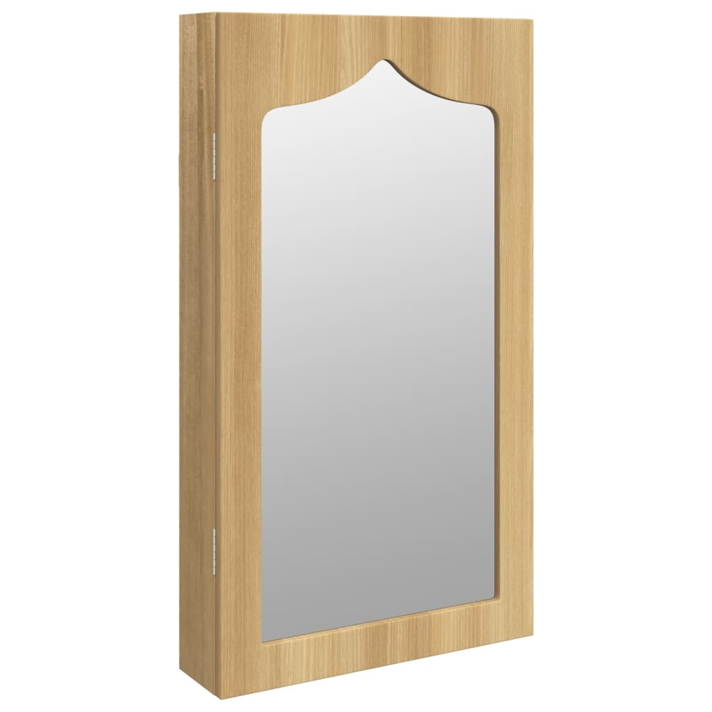 Armoire à bijoux avec miroir, fixation murale 37,5x10x67 cm