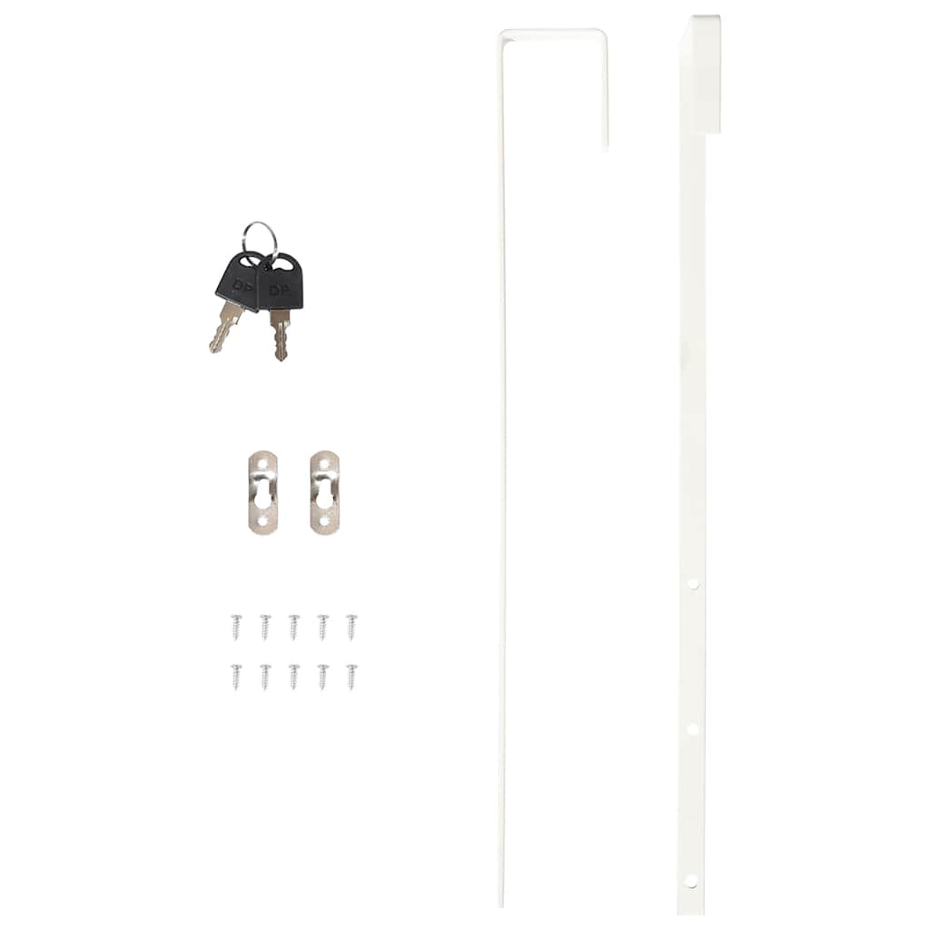 Jewelry Cabinet with Mirror Wall Mounted White 37.5x10x106 cm