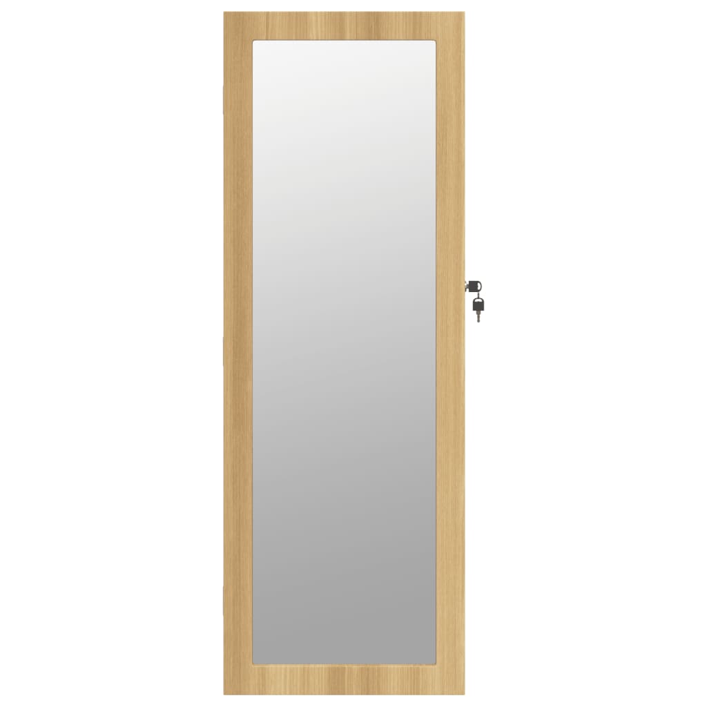 Armoire à bijoux-miroir avec éclairage LED, fixation murale